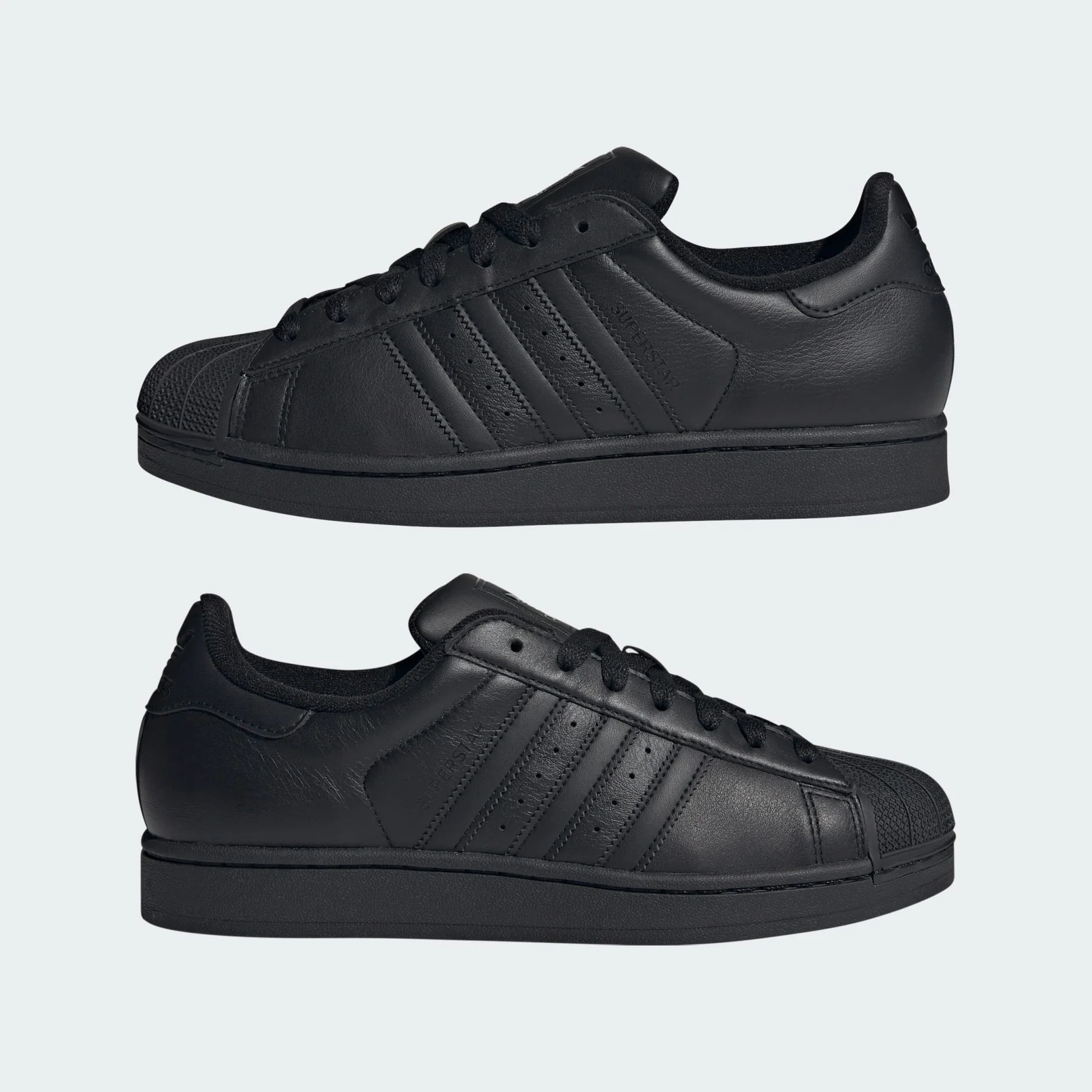 Adidas Men's Superstar Ii Shoes - Triple Black - Image 2