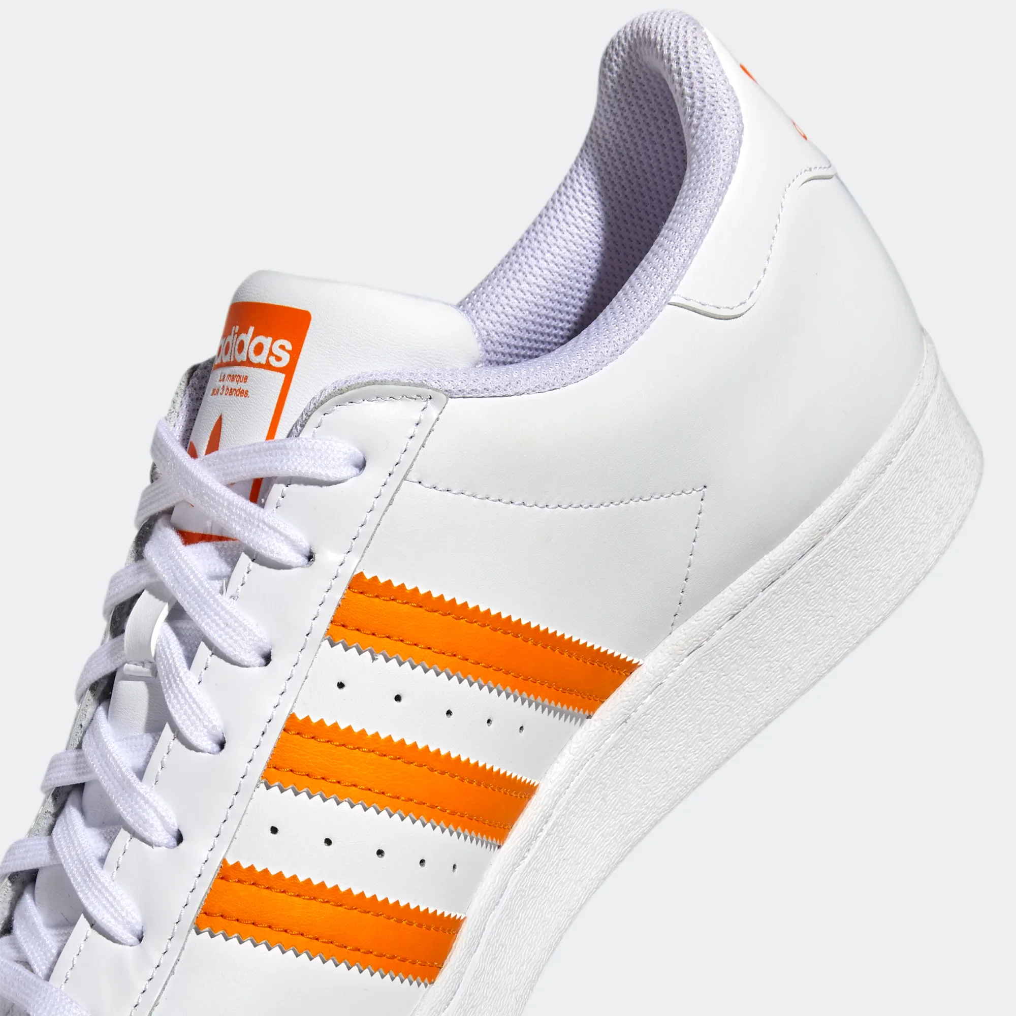 Adidas Men's Superstar Shoes - Cloud White / Ecru Tint / Orange Rush - Image 10