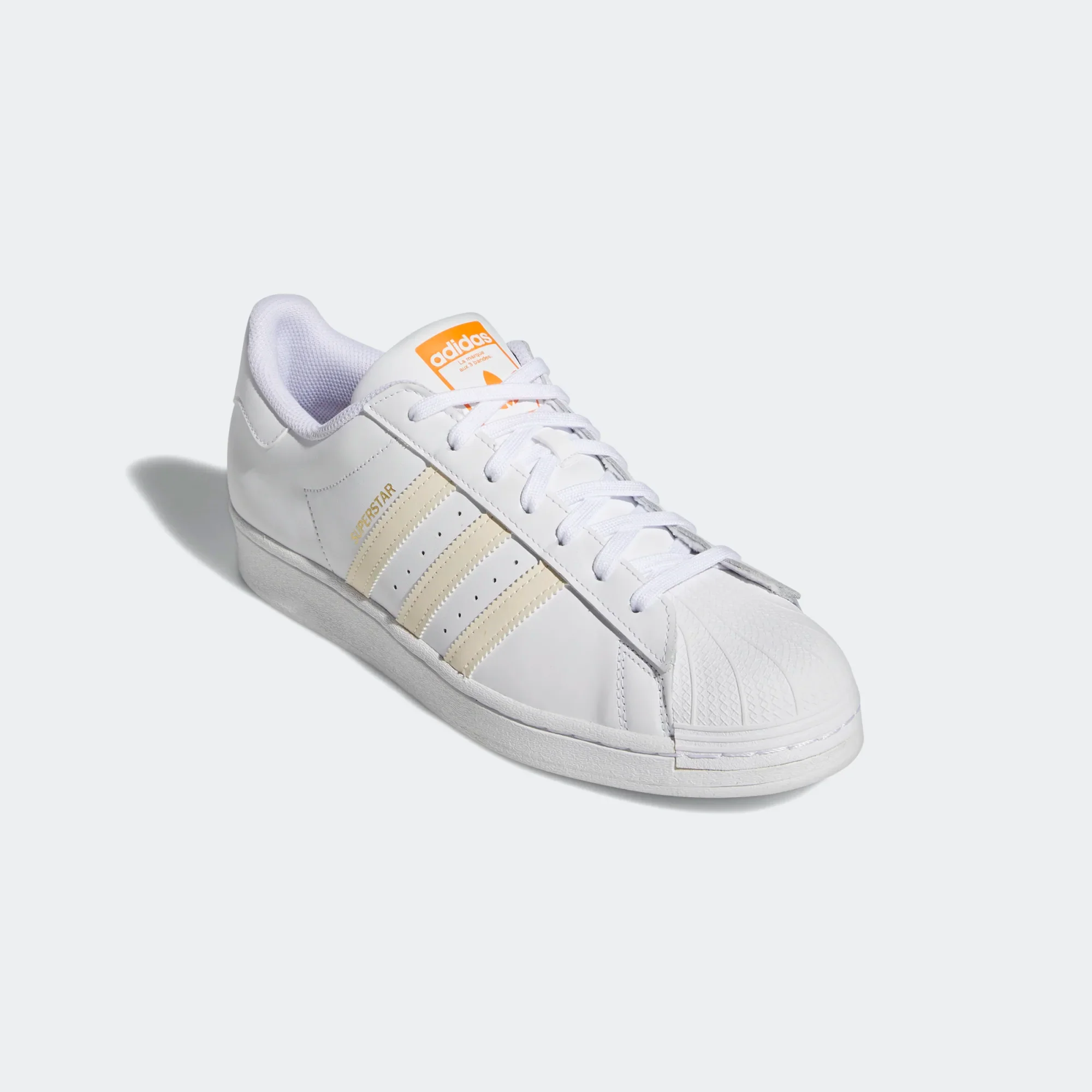 Adidas Men's Superstar Shoes - Cloud White / Ecru Tint / Orange Rush - Image 5
