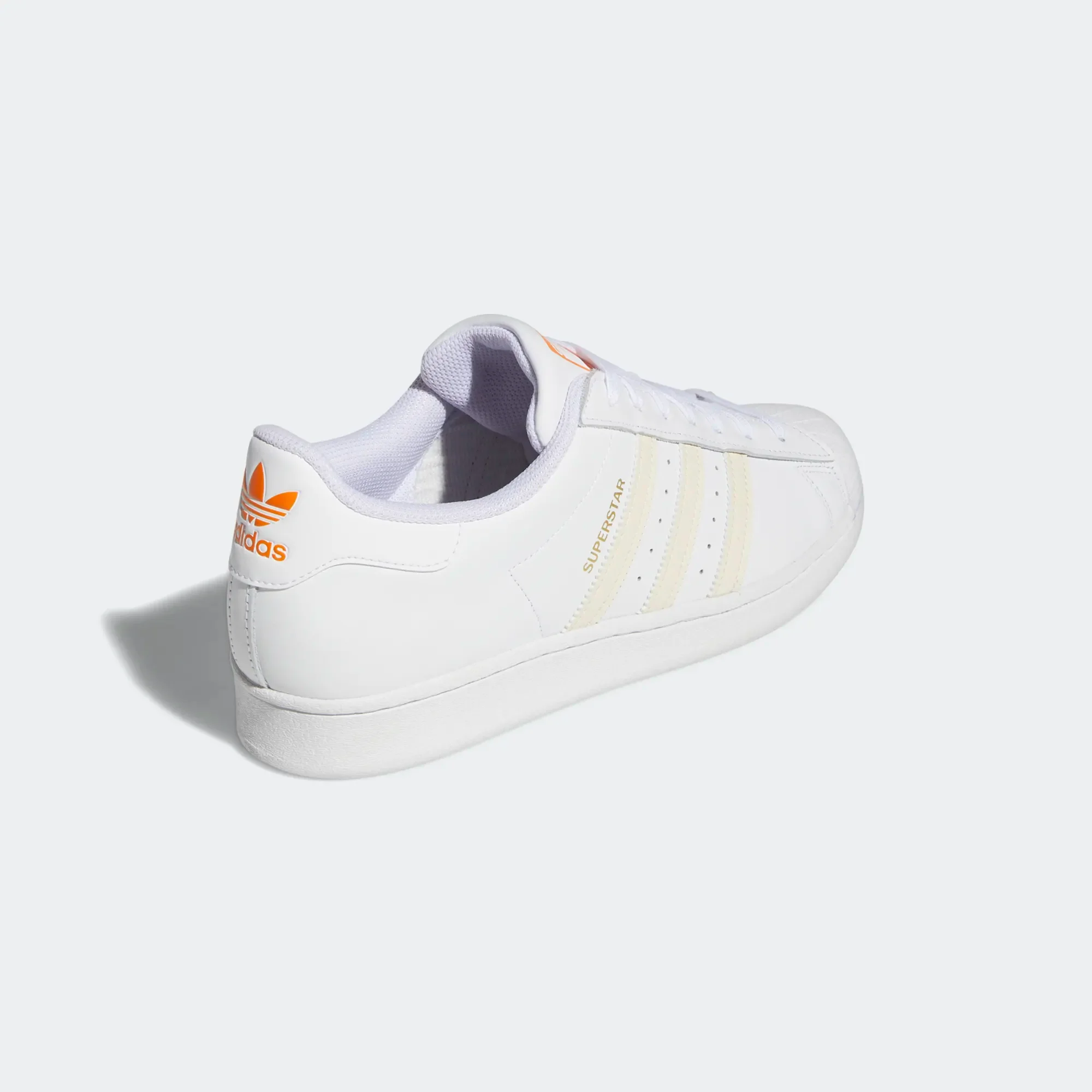 Adidas Men's Superstar Shoes - Cloud White / Ecru Tint / Orange Rush - Image 6