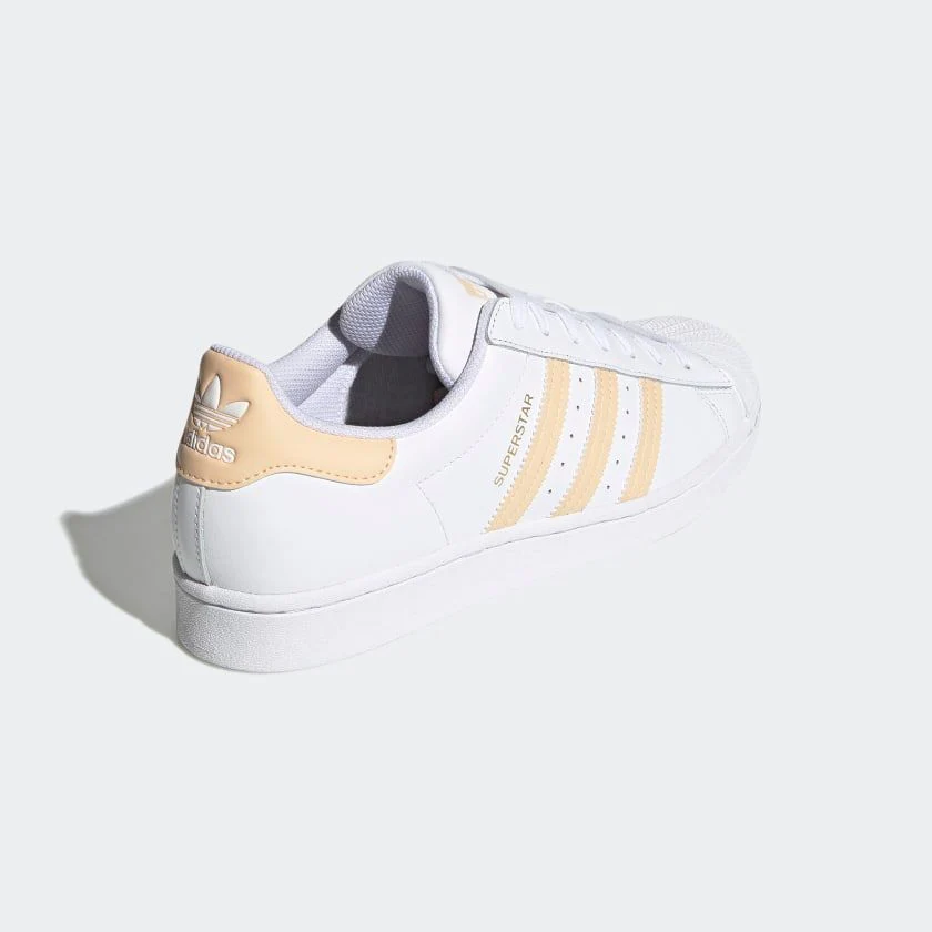 Adidas Men's Superstar Shoes - Cloud White / Glow Orange / Glow Pink - Image 5