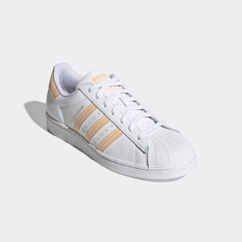 Adidas Men's Superstar Shoes - Cloud White / Glow Orange / Glow Pink - Image 6