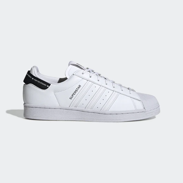 Adidas Men's Superstar Shoes - White / Black - Image 3