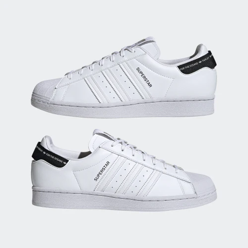 Adidas Men's Superstar Shoes - White / Black - Image 7