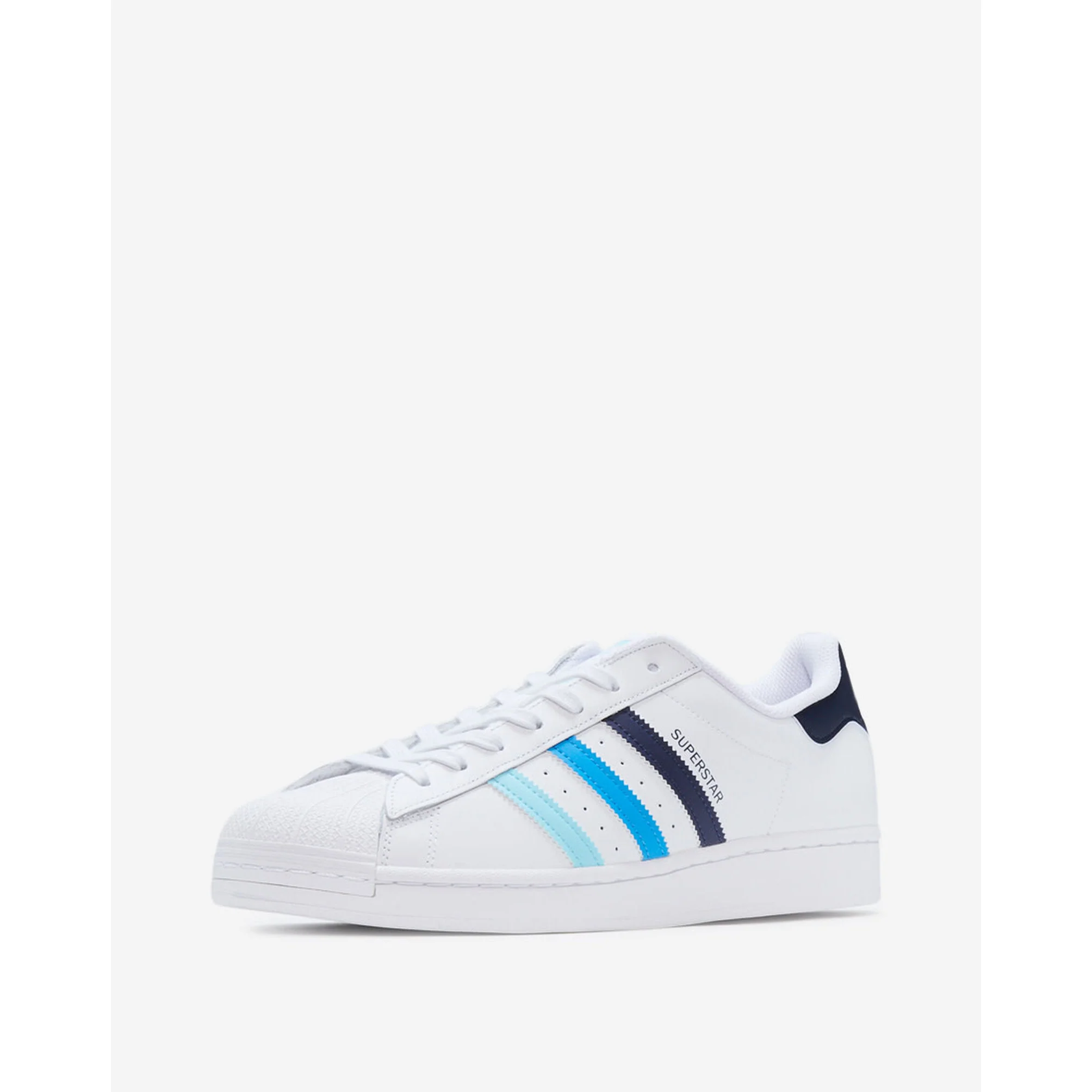 Adidas Men's Superstar Shoes - White / Black / Blue / Cyan - Image 3