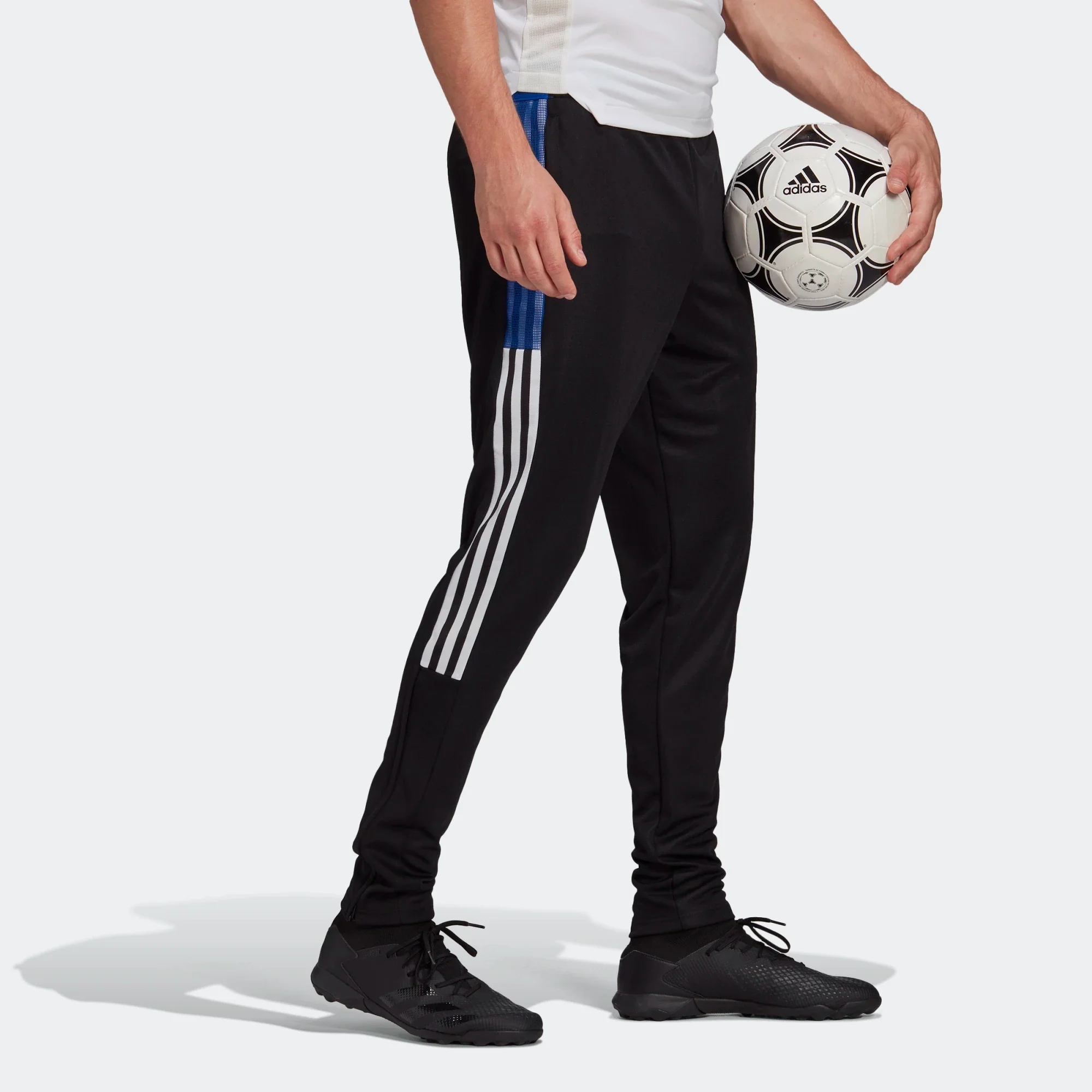 Adidas Men's Tiro 21 Track Pants - Black / Royal Blue - Image 4