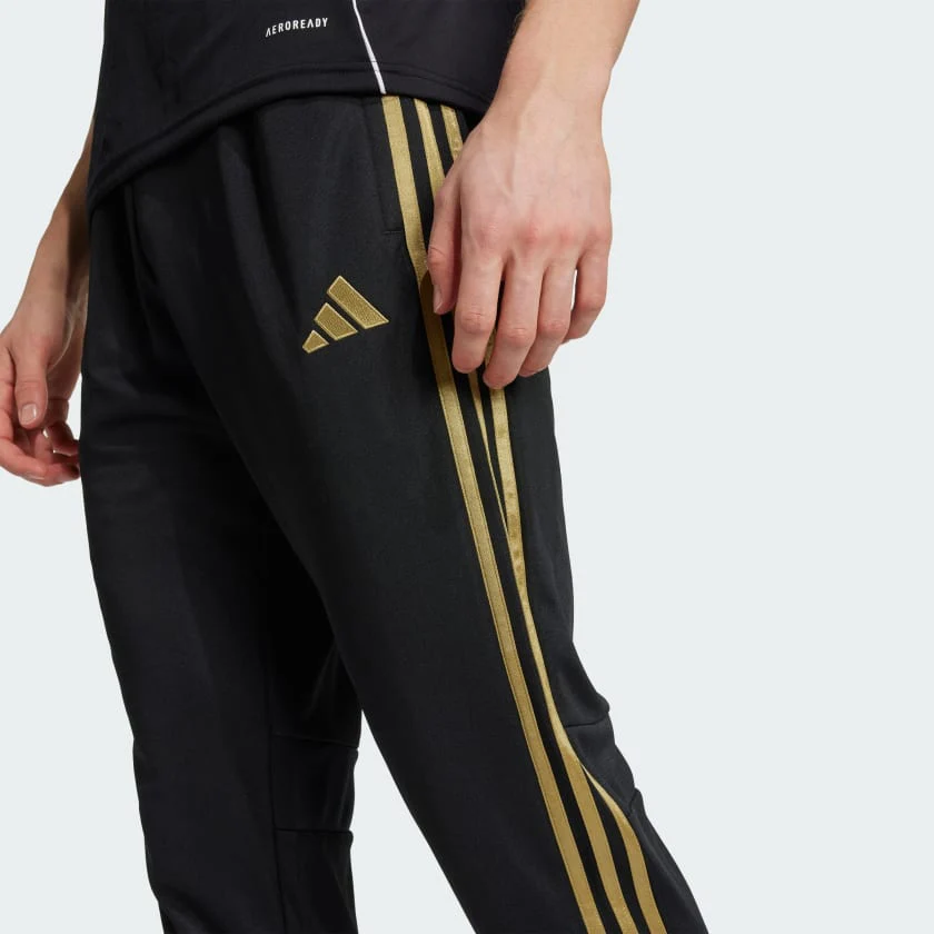 Adidas Men's Tiro 25 Essentials Training Pants Apparel - Black / Dark Football Gold - Image 7