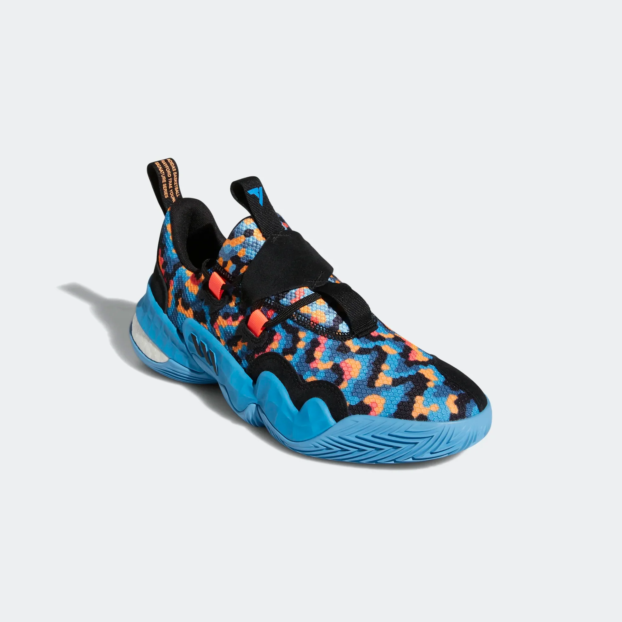 Adidas Men's Trae Young 1 Shoes - Core Black / Sky Rush - Image 6