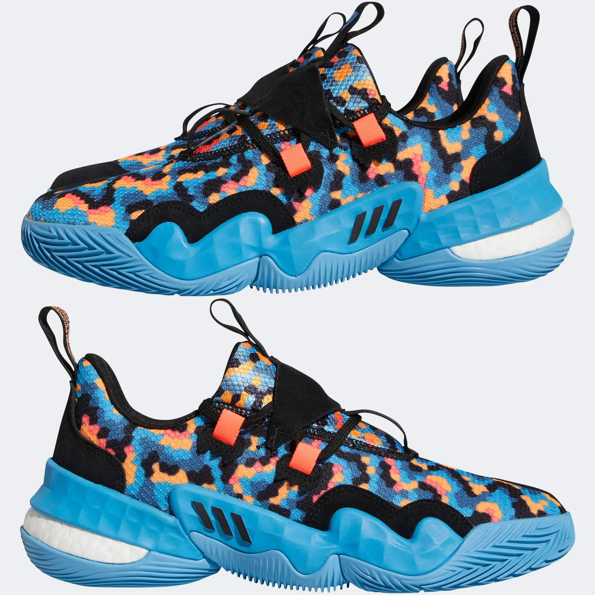 Adidas Men's Trae Young 1 Shoes - Core Black / Sky Rush - Image 8