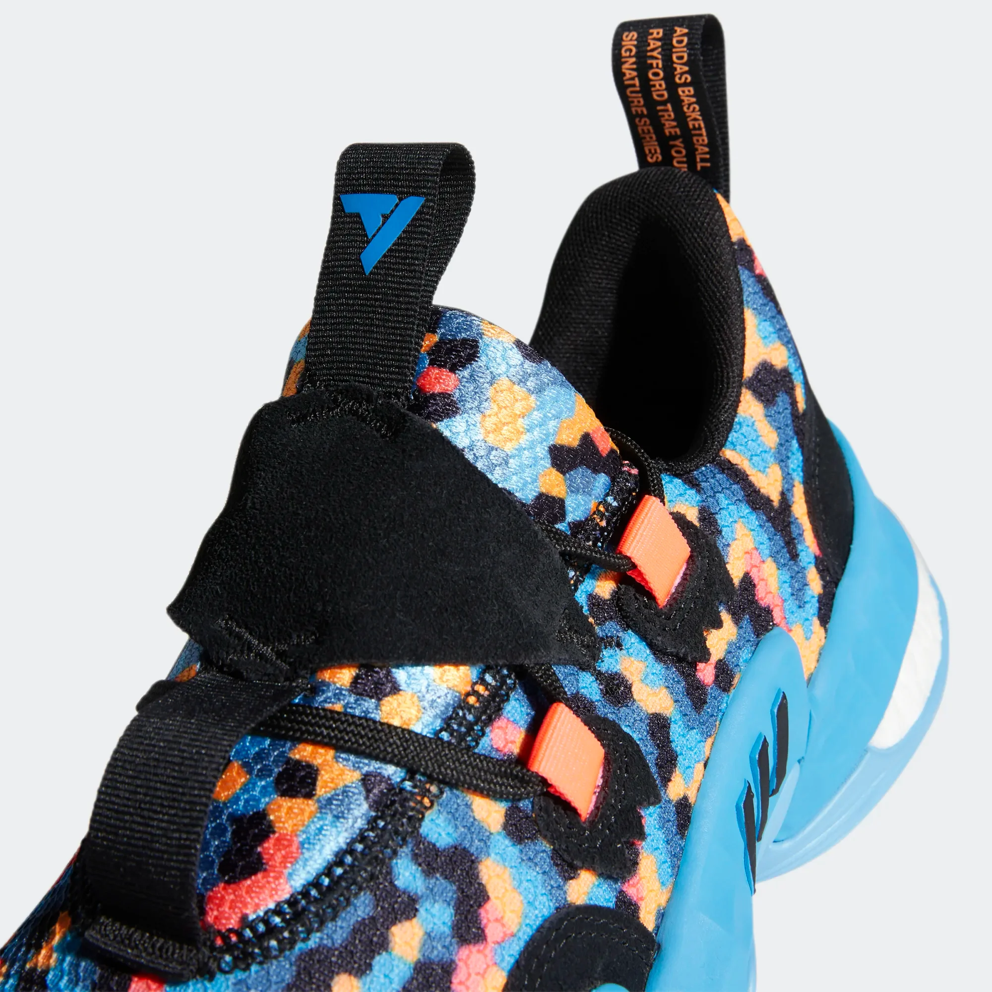 Adidas Men's Trae Young 1 Shoes - Core Black / Sky Rush - Image 9