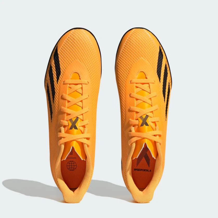 Adidas Men's X Speedportal.4 Turf Boots - Solar Gold / Core Black / Team Solar Orange - Image 4