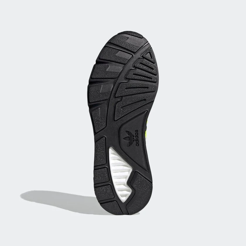 Adidas Men's ZX 1K Boost Shoes - Core Black / Solar Yellow / Matte Silver - Image 5