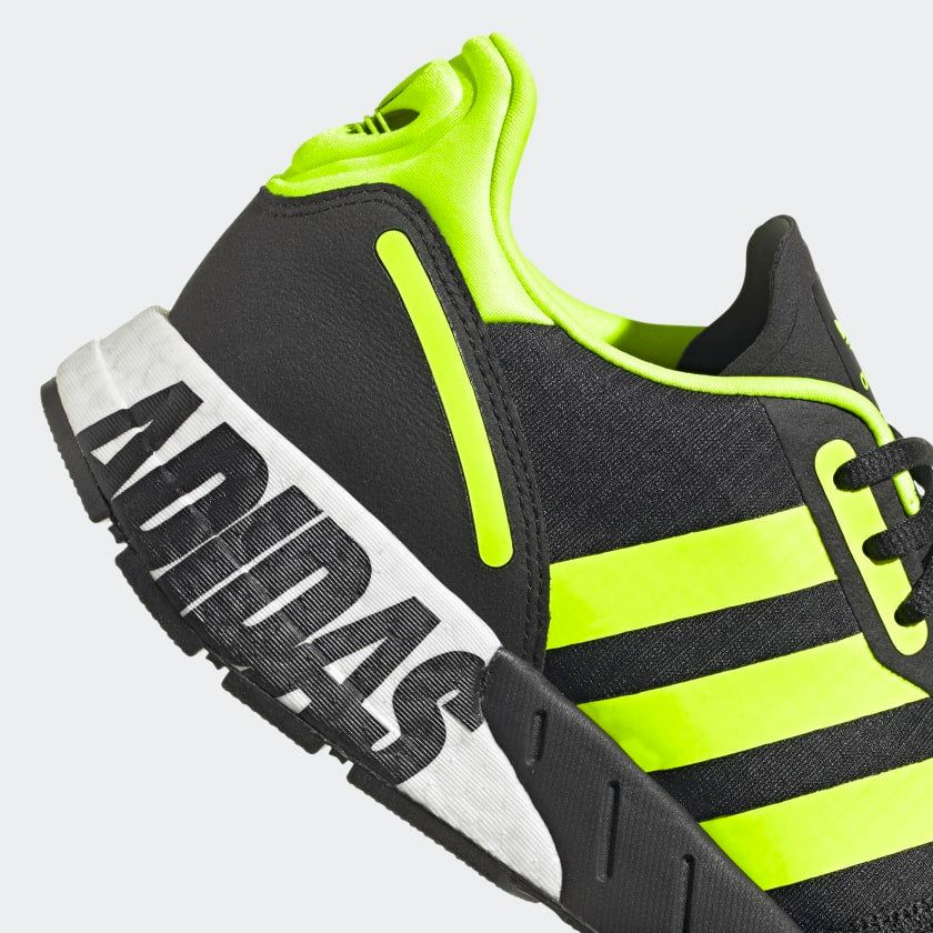 Adidas Men's ZX 1K Boost Shoes - Core Black / Solar Yellow / Matte Silver - Image 7