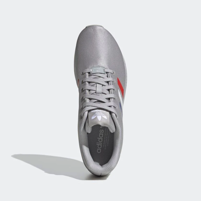 Adidas Men's ZX Flux Shoes - Grey / Royal Blue / Red - Image 5
