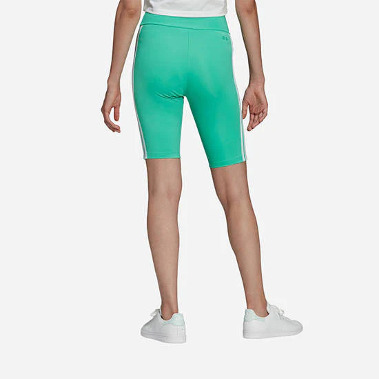 Adidas Women's Adicolor Classics Tight Shorts - Green - Image 3