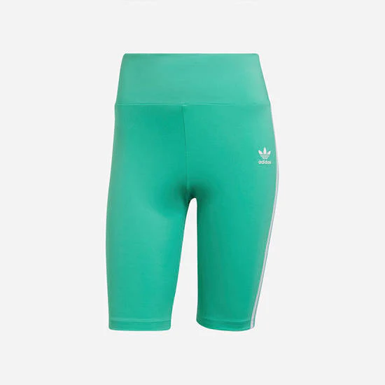 Adidas Women's Adicolor Classics Tight Shorts - Green - Image 4