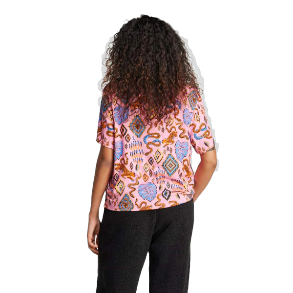 Adidas Women's Adidas X Farm Rio Trefoil Tee Apparel - True Pink - Image 4
