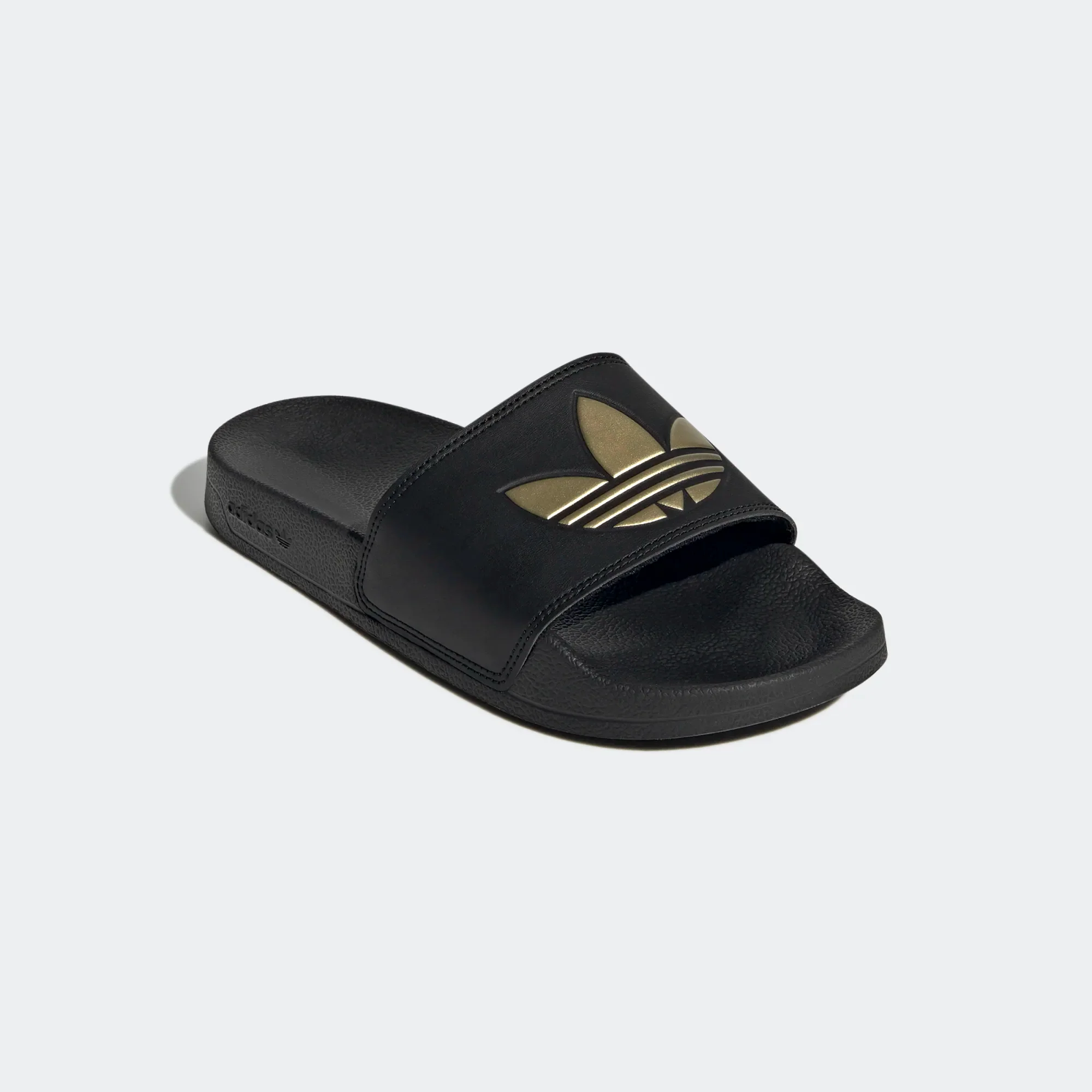 Adidas Women's Adilette Lite Slides - Core Black / Matte Gold - Image 5