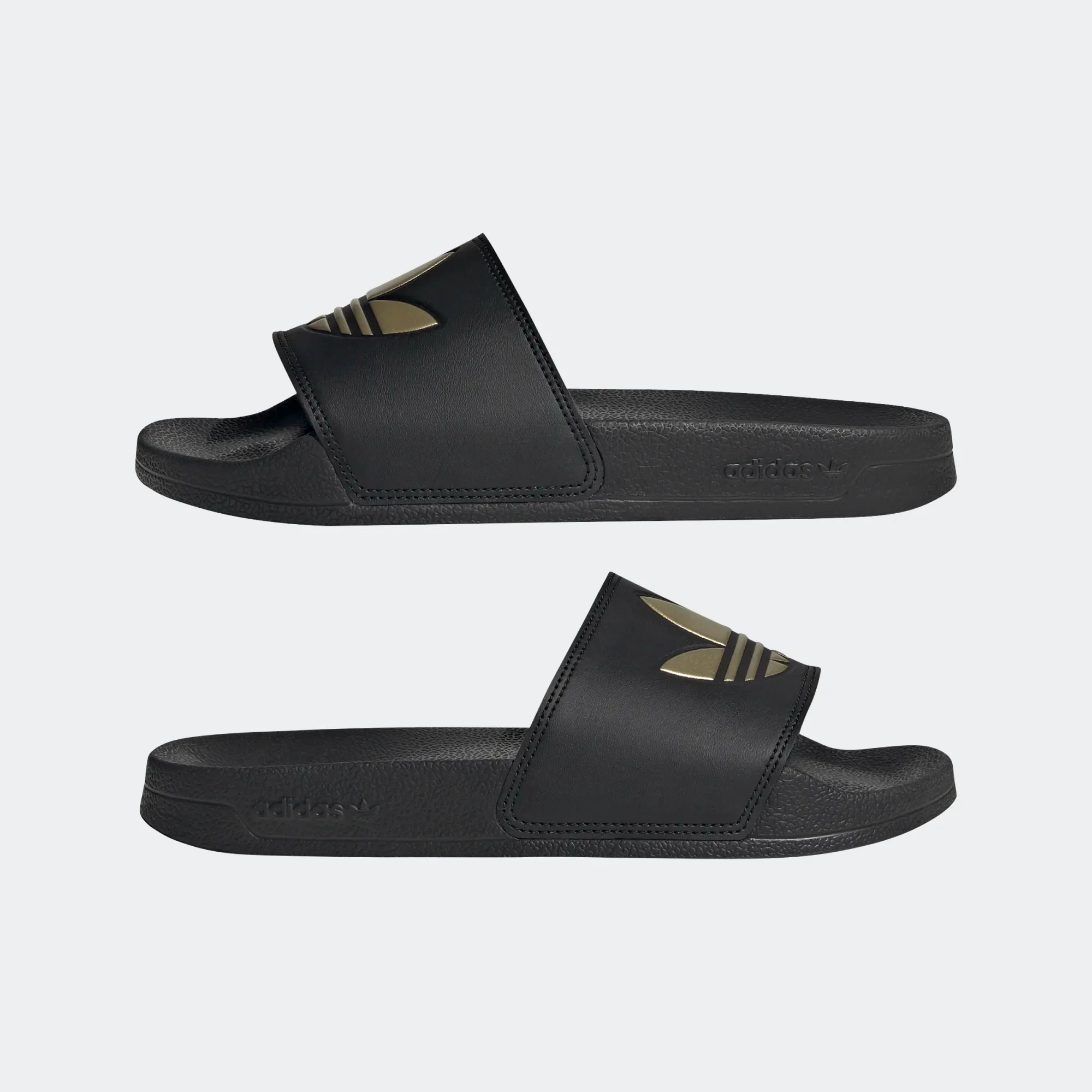 Adidas Women's Adilette Lite Slides - Core Black / Matte Gold - Image 8