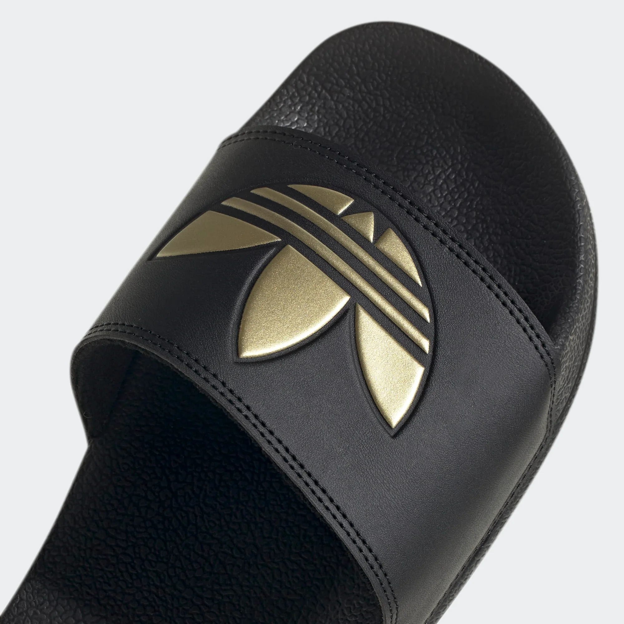 Adidas Women's Adilette Lite Slides - Core Black / Matte Gold - Image 9