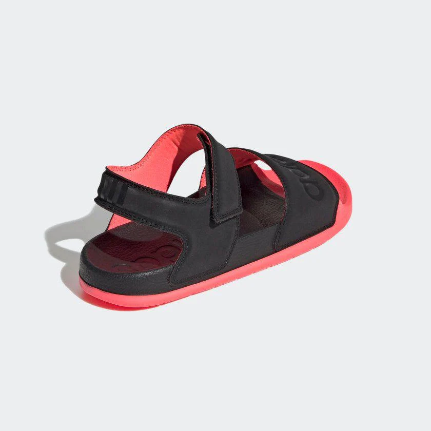 Adidas Women's Adilette Sandals - Core Black / Signal Pink - Image 3
