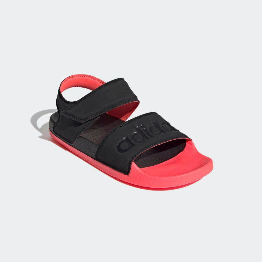 Adidas Women's Adilette Sandals - Core Black / Signal Pink - Image 4