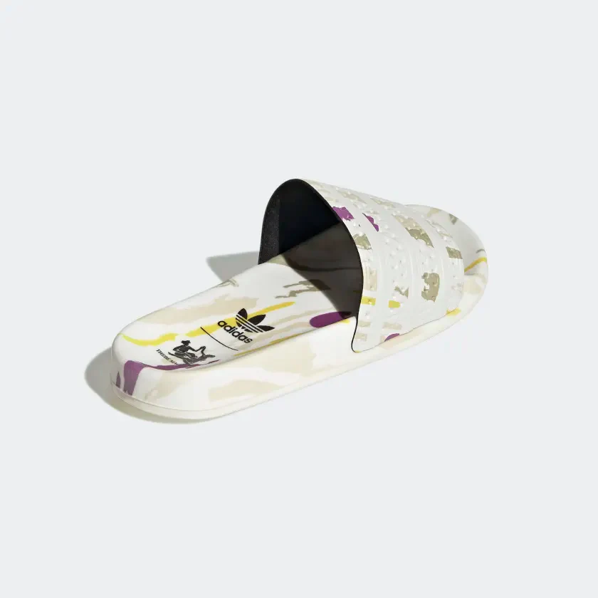 Adidas Women's Adilette Thebe Magugu Slides - Cloud White / Beige / Yellow / Purple - Image 6