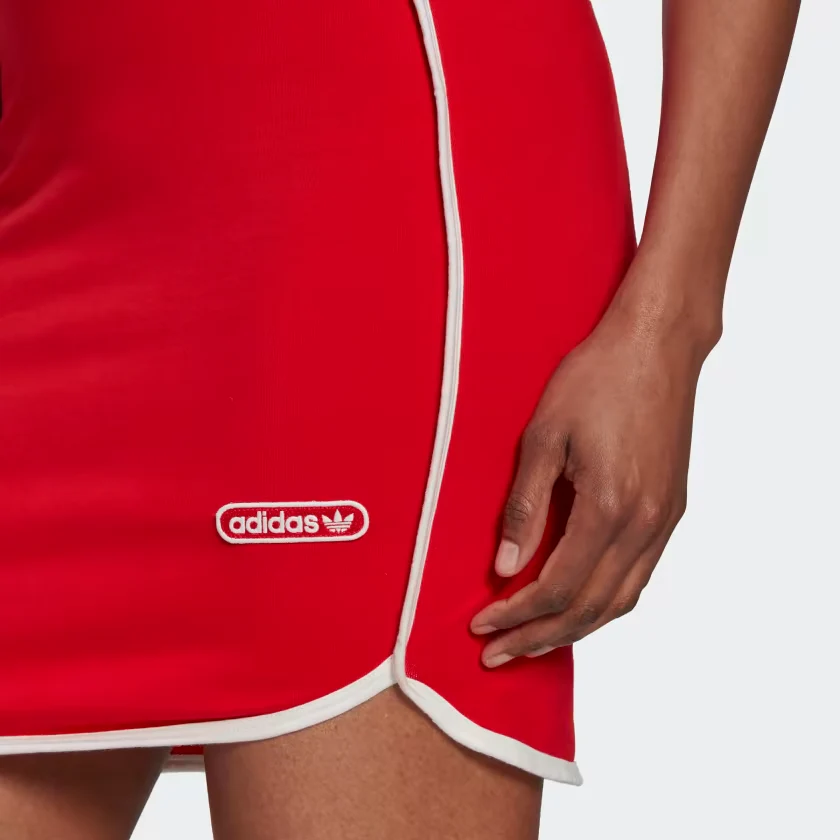Adidas Women's Binding Details Mini Skirt - Vivid Red - Image 6
