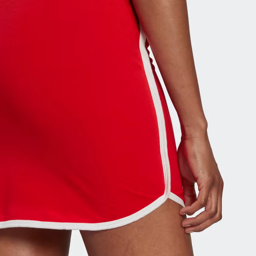 Adidas Women's Binding Details Mini Skirt - Vivid Red - Image 7