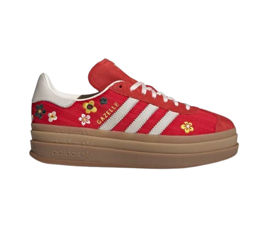 Adidas Women's Gazelle Bold Shoes - Better Scarlet / Off White / Eqt Yellow