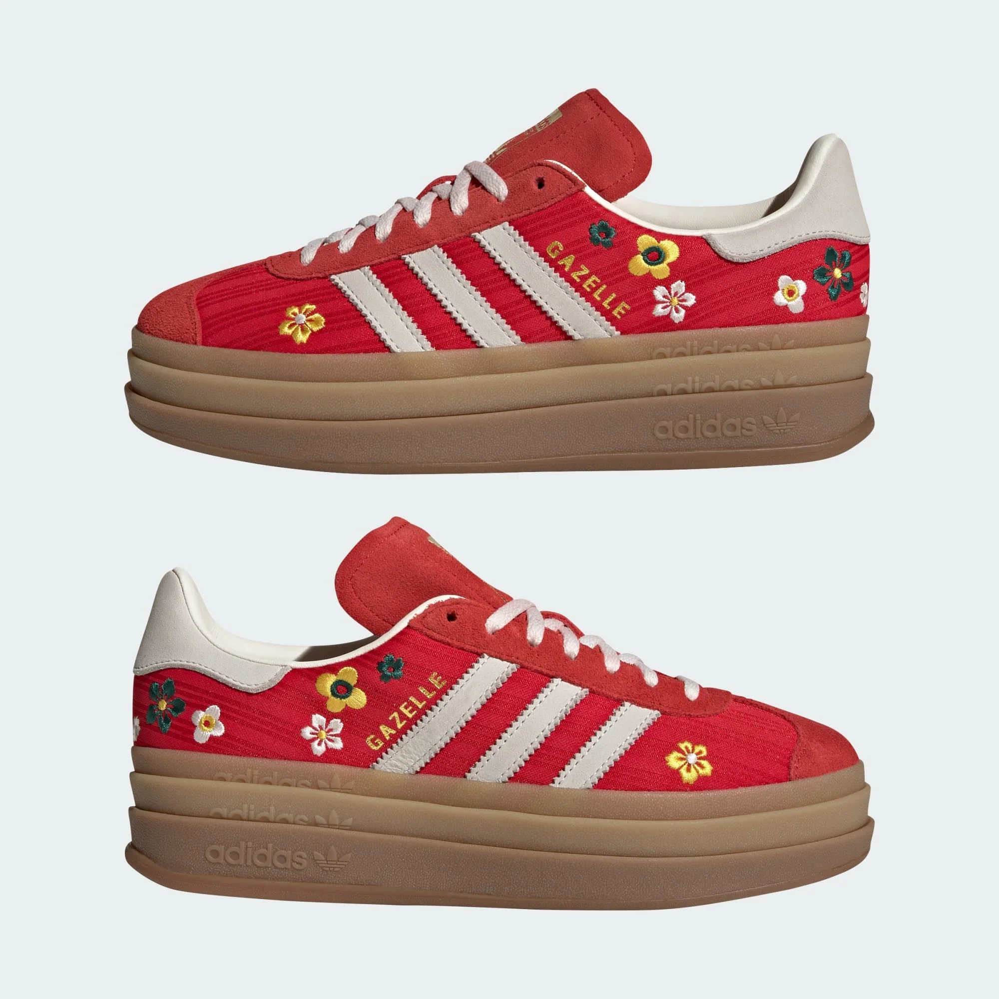 Adidas Women's Gazelle Bold Shoes - Better Scarlet / Off White / Eqt Yellow - Image 7