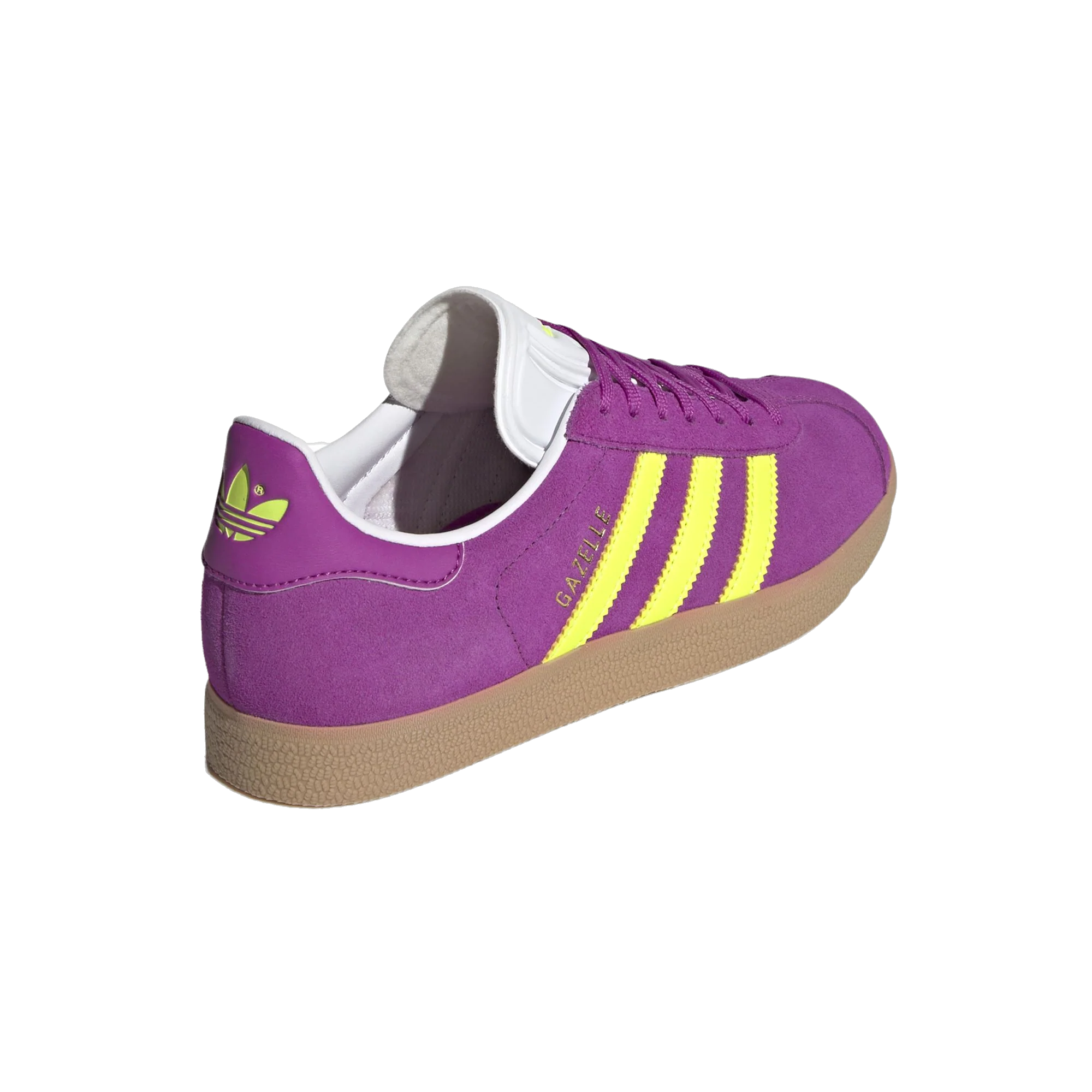Adidas Women's Gazelle Shoes - Purple Burst / Solar Yellow / Offwhite - Image 4