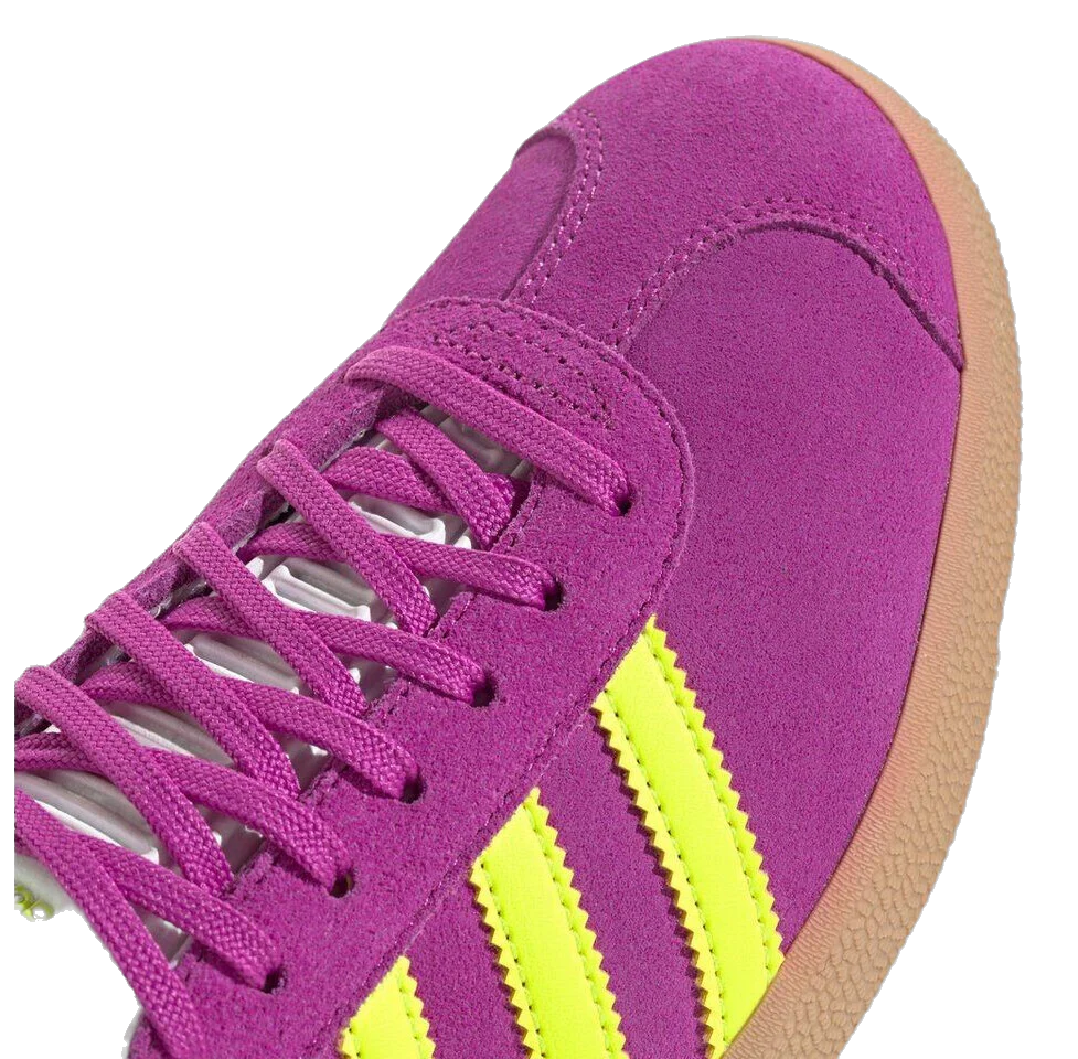 Adidas Women's Gazelle Shoes - Purple Burst / Solar Yellow / Offwhite - Image 5