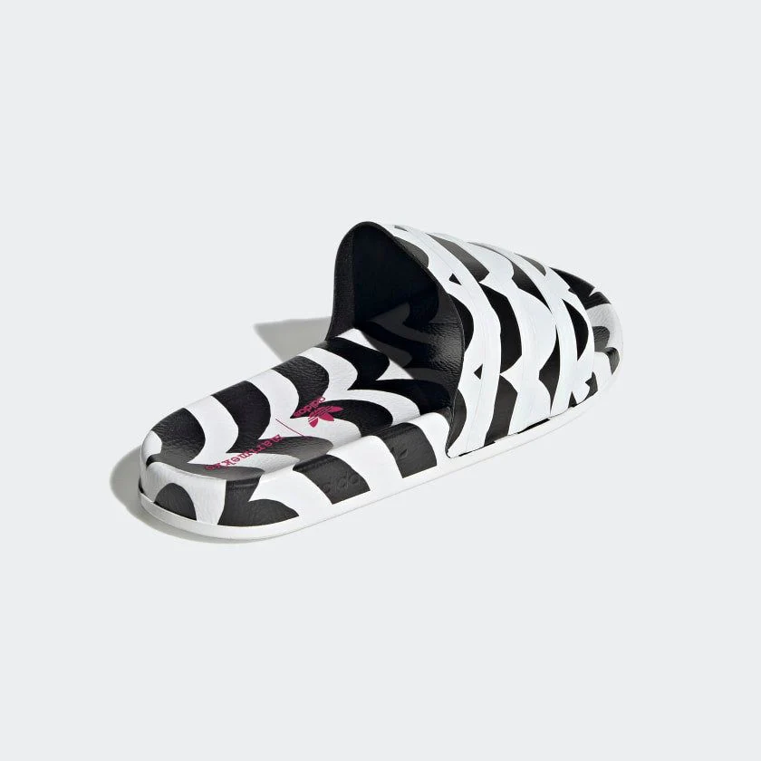 Adidas Women's Marimekko Adilette Slides - Core Black / Cloud White / Team Real Magenta - Image 3