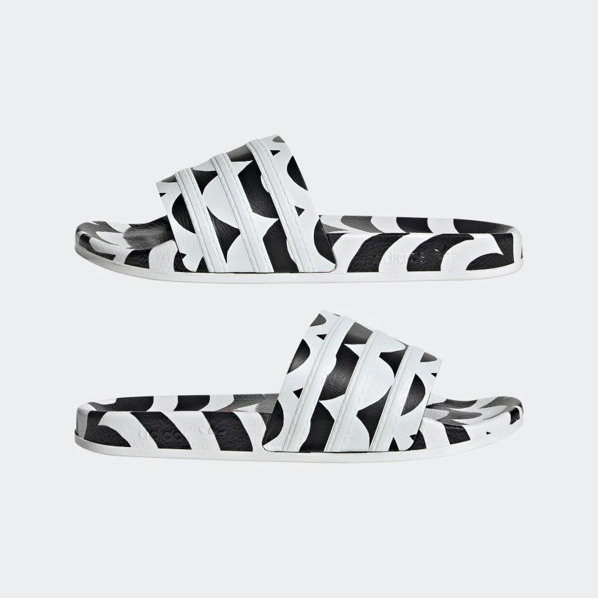 Adidas Women's Marimekko Adilette Slides - Core Black / Cloud White / Team Real Magenta - Image 6