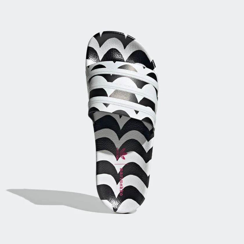 Adidas Women's Marimekko Adilette Slides - Core Black / Cloud White / Team Real Magenta - Image 7