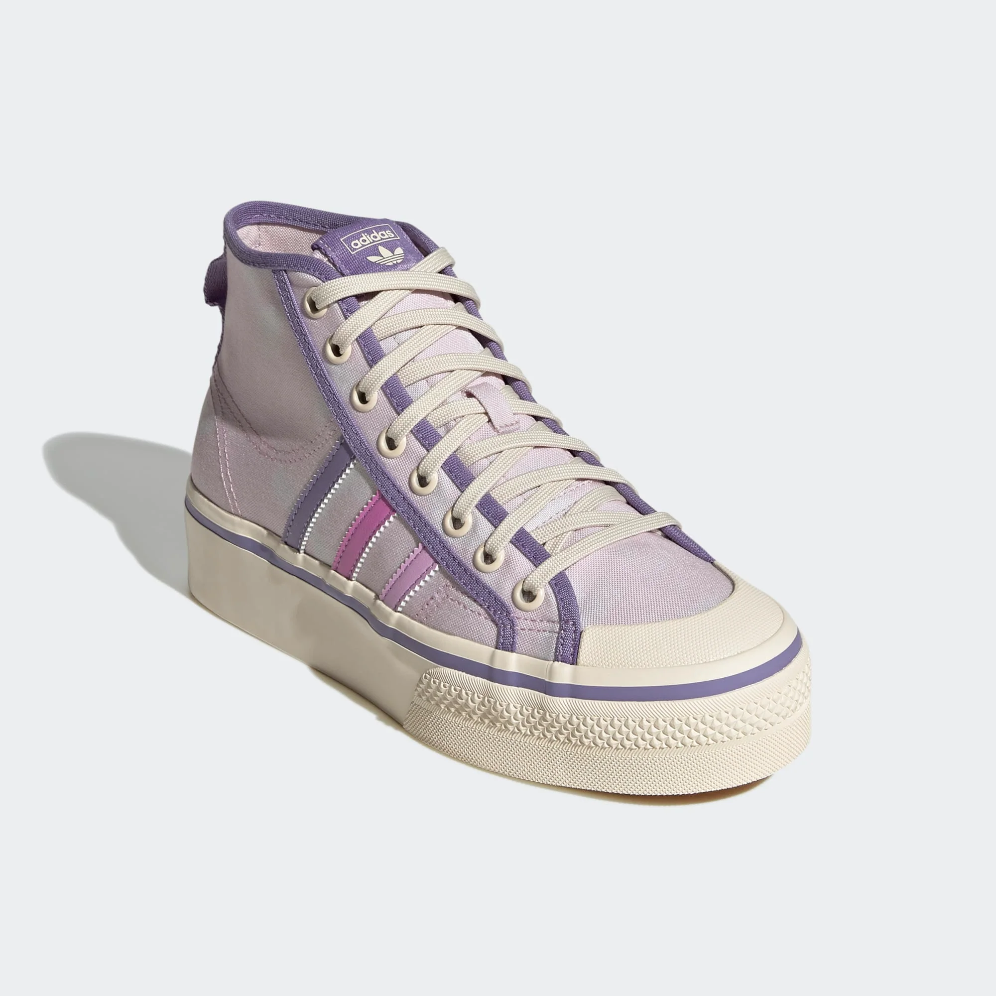 Adidas Women's Nizza Platform Mid Shoes - Almost Pink / Pulse Lilac / Wonder White - Image 6