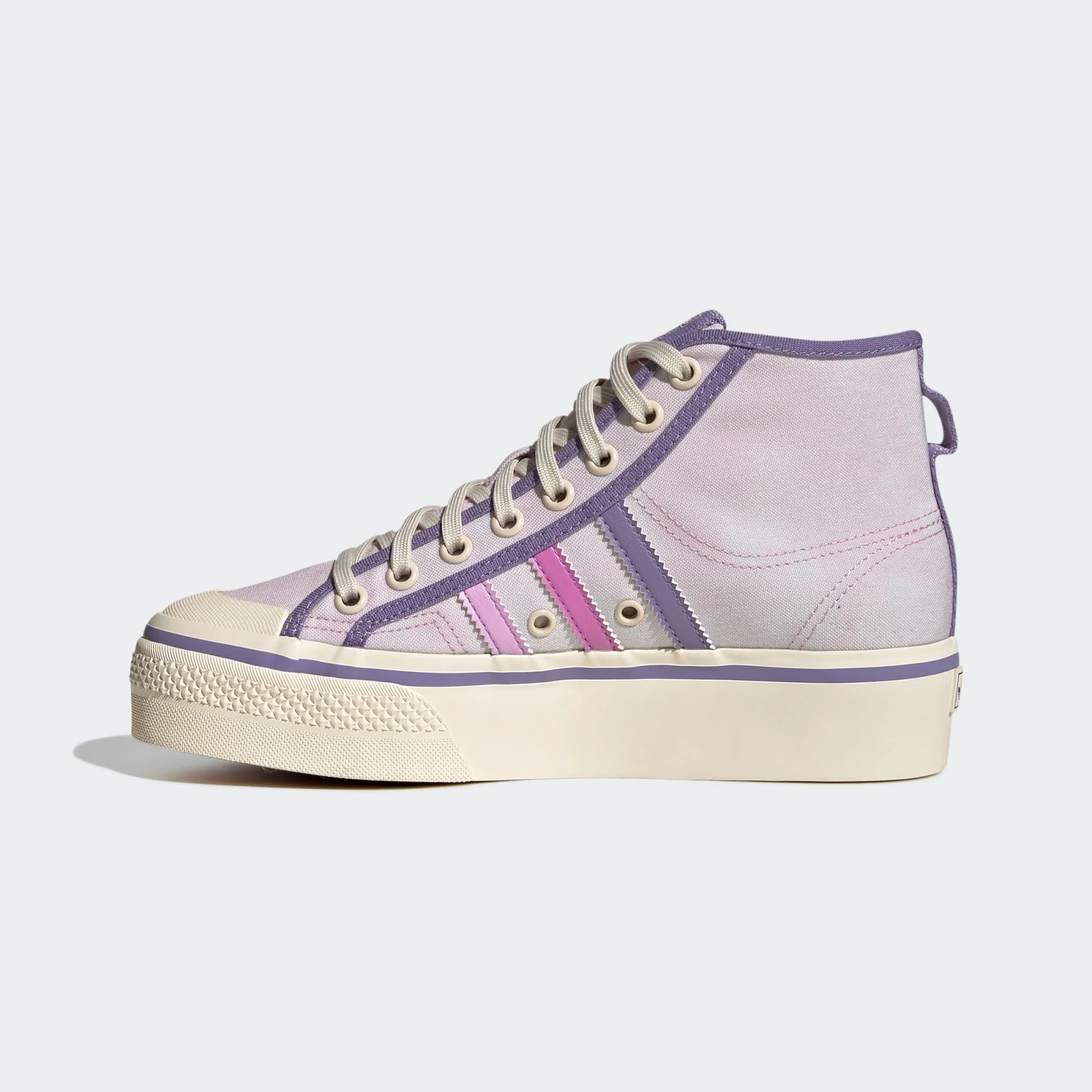 Adidas Women's Nizza Platform Mid Shoes - Almost Pink / Pulse Lilac / Wonder White - Image 8