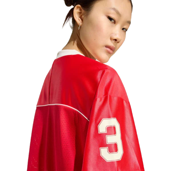 Adidas Women's Originals Cropped Soccer Jersey Apparel - Pure Ruby - Image 4