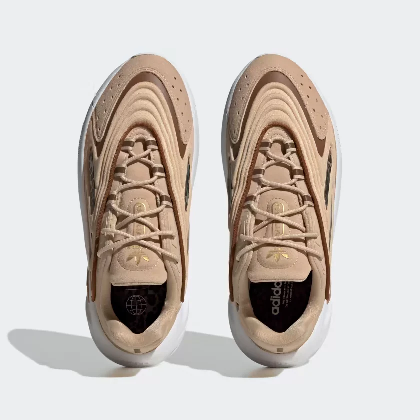 Adidas Women's Ozelia Shoes - Magic Beige / Wild Brown / Gold Metallic - Image 3