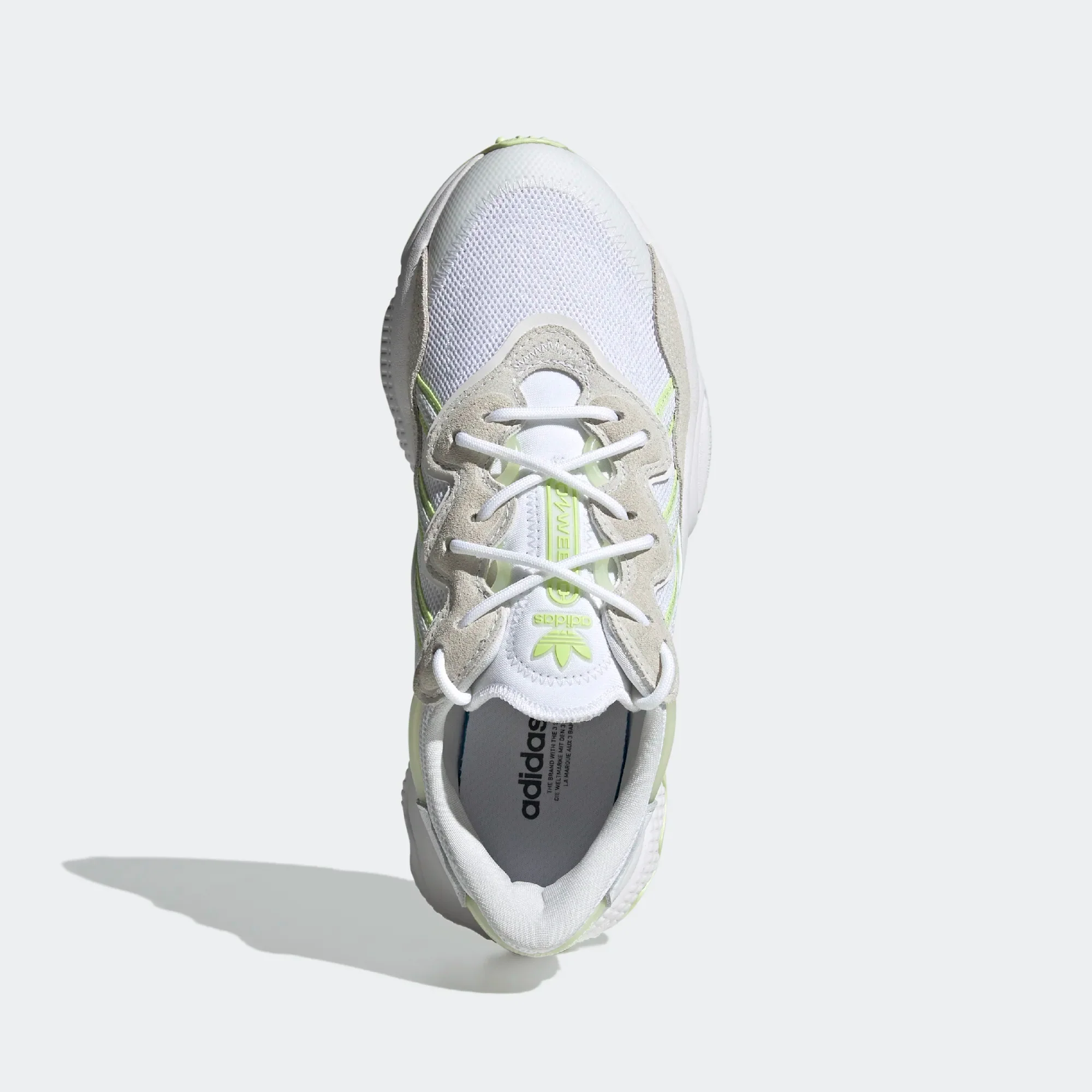 Adidas Women's Ozweego Shoes - Cloud White / Almost Lime / Pulse Lime - Image 3
