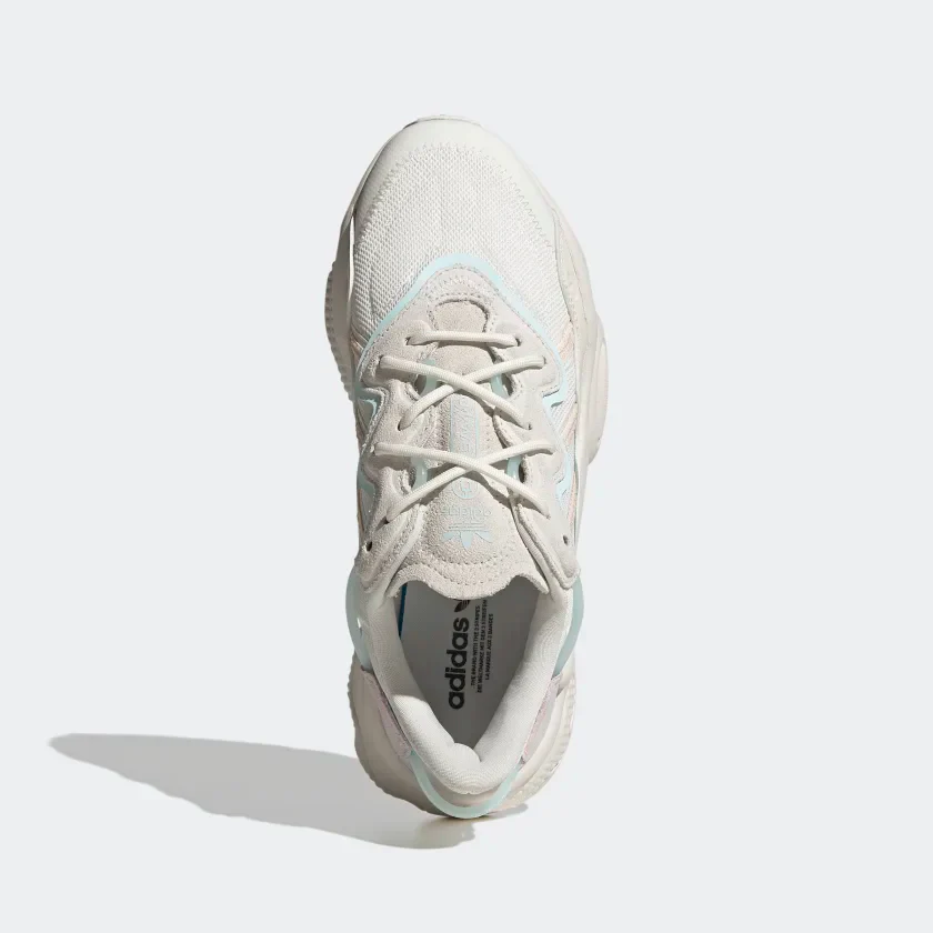 Adidas Women's Ozweego Shoes -  Cloud White / Bliss Orange / Almost Blue - Image 3