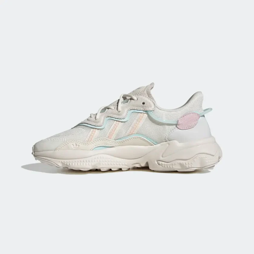 Adidas Women's Ozweego Shoes -  Cloud White / Bliss Orange / Almost Blue - Image 7