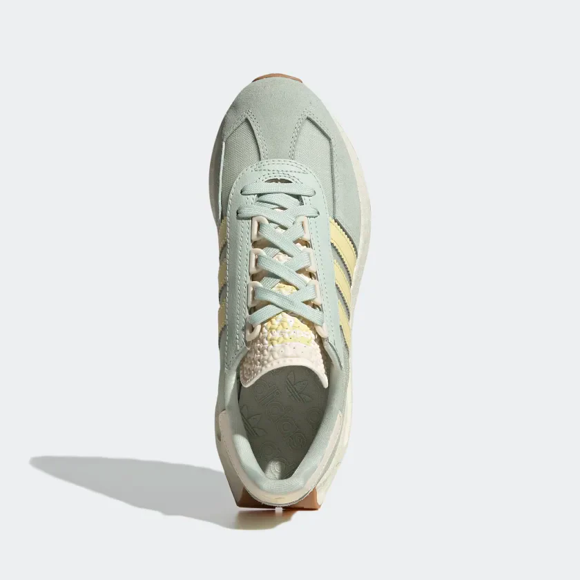Adidas Women's Retropy E5 Shoes - Linen Green / Almost Yellow / Ecru Tint - Image 3
