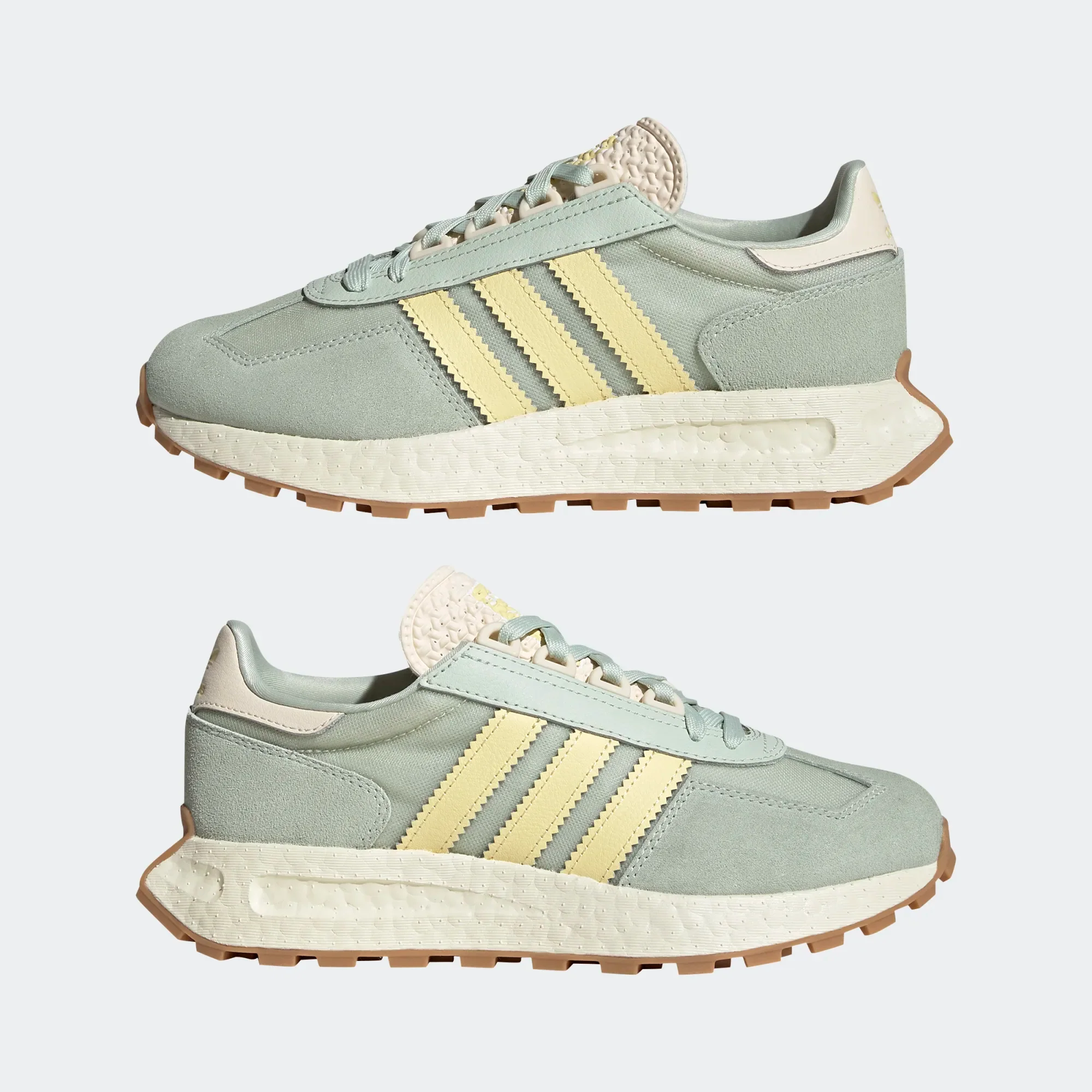 Adidas Women's Retropy E5 Shoes - Linen Green / Almost Yellow / Ecru Tint - Image 8