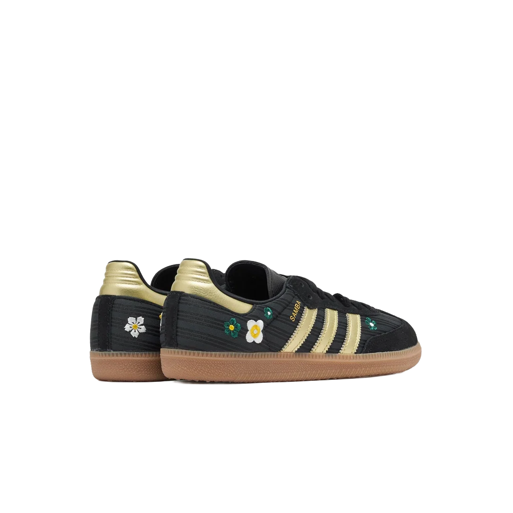 Adidas Women's Samba Og Liberty London Shoes - Core Black / Gold Metallic / Gum - Image 3