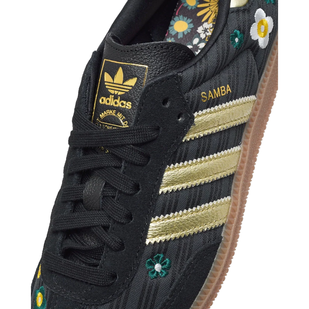 Adidas Women's Samba Og Liberty London Shoes - Core Black / Gold Metallic / Gum - Image 7
