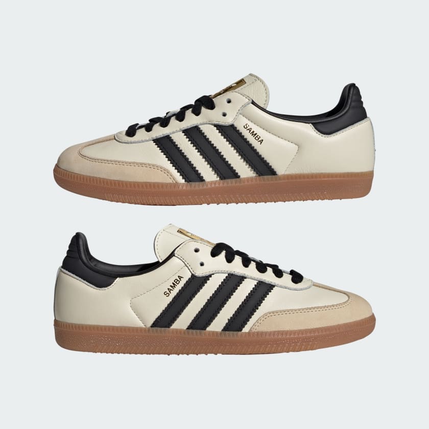 Adidas Women's Samba Og Shoes - Cream White / Core Black / Sand Strata - Image 7