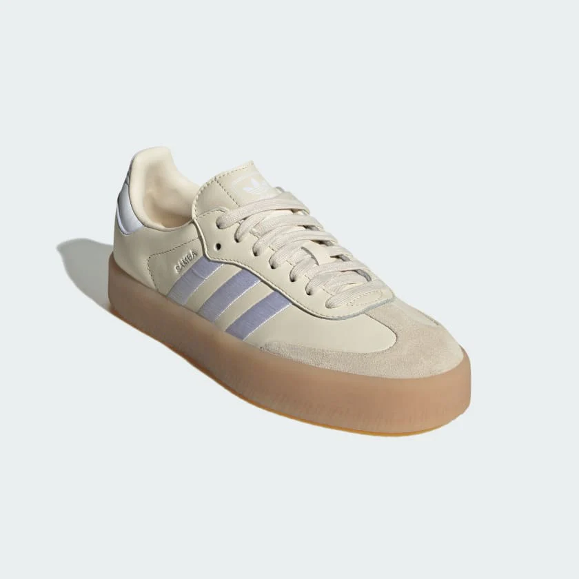 Adidas Women's Sambae Shoes - Wonder White / Cloud White / Silver Metallic - Image 3