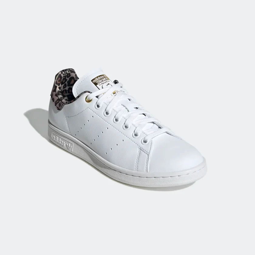 Adidas Women's Stan Smith Shoes - Cloud White / Wild Brown / Gold Metallic - Image 5